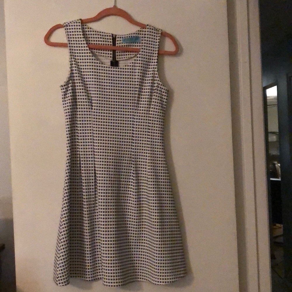 Blue gingham style dress
